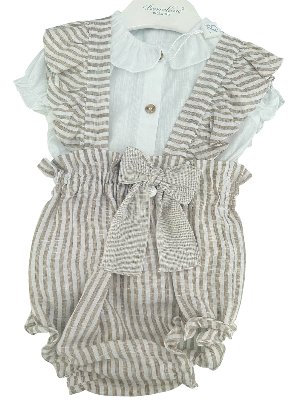 Pagliaccetto bimba beige