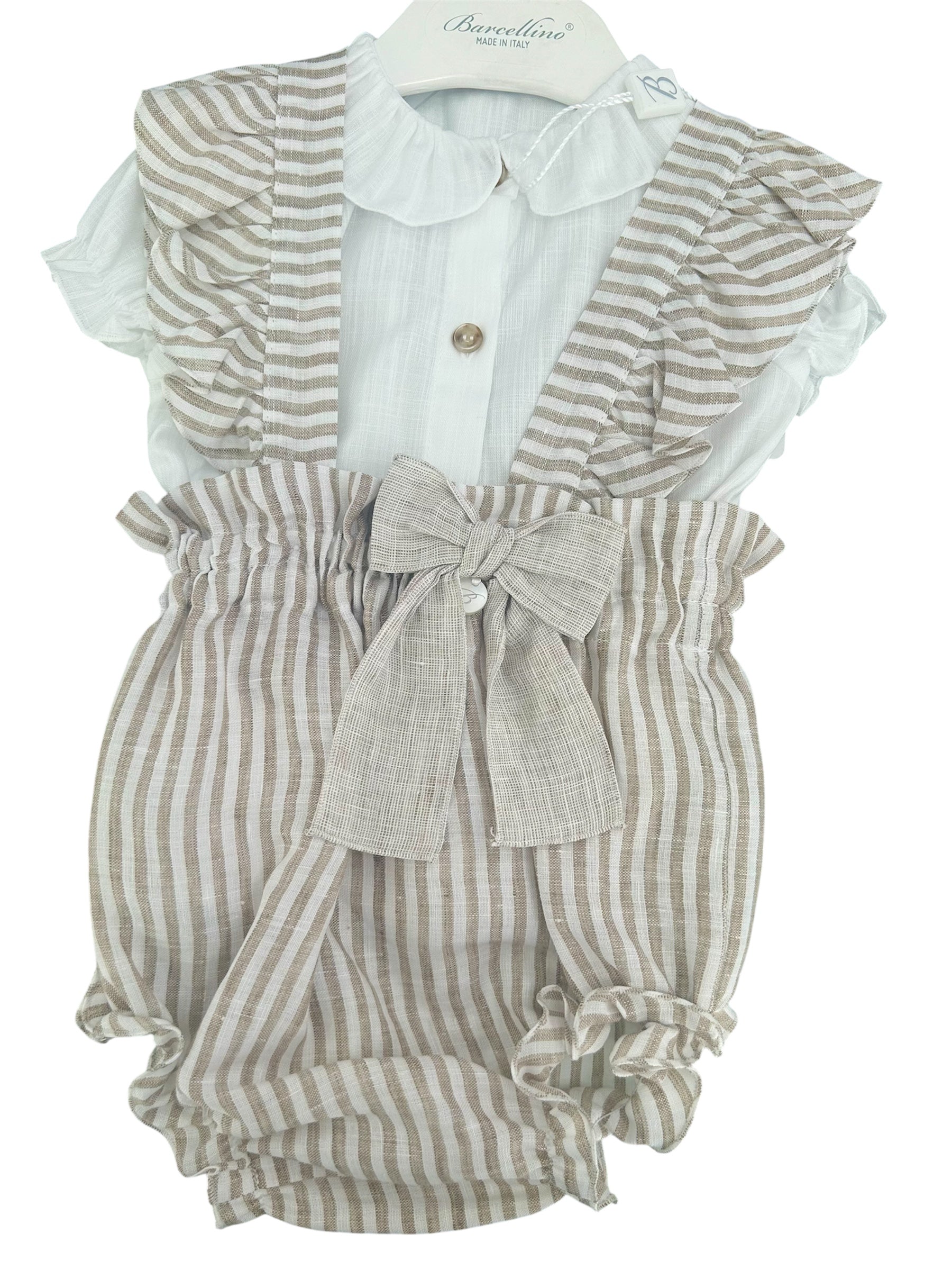 Pagliaccetto bimba beige