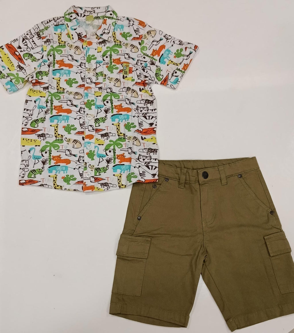 Camicia in cotone Safari