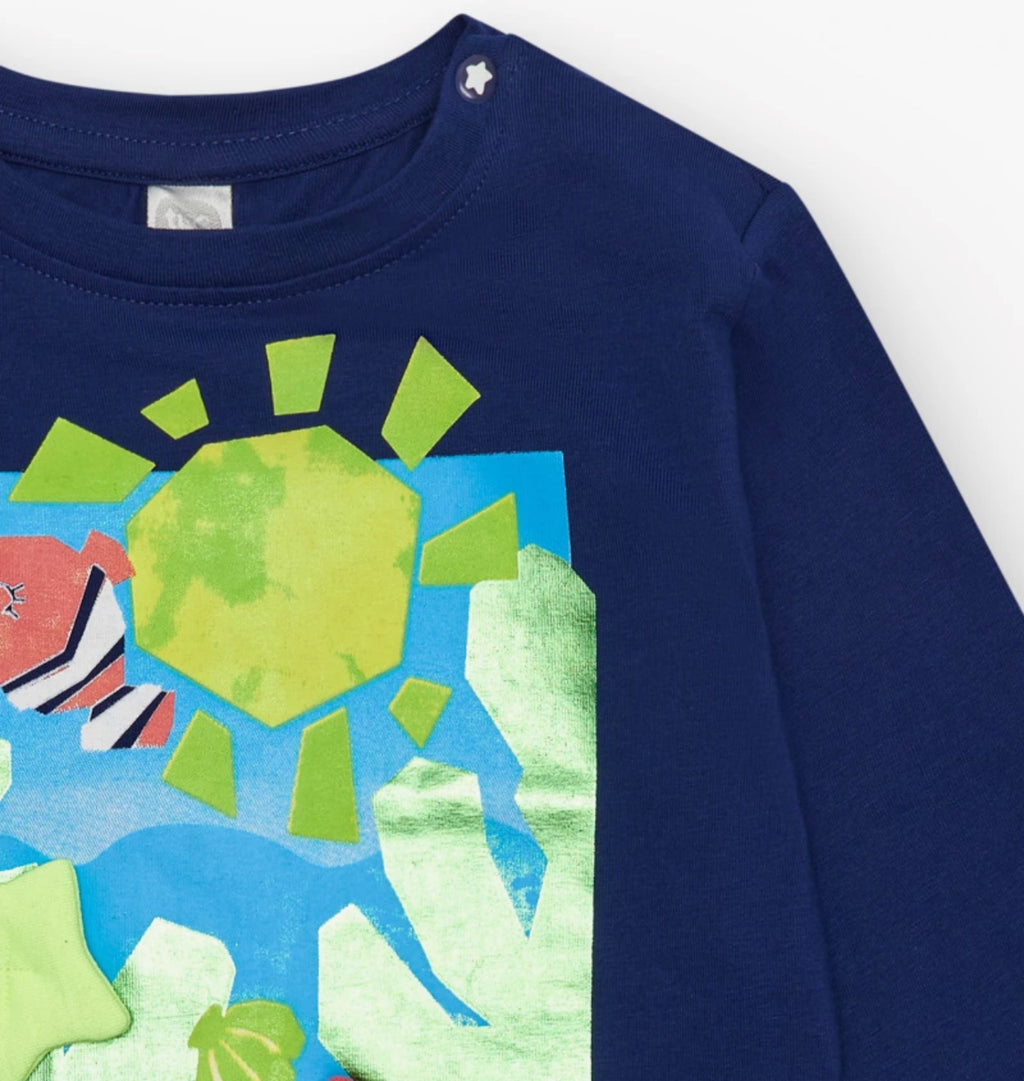 T -shirt manica lunga in cotone