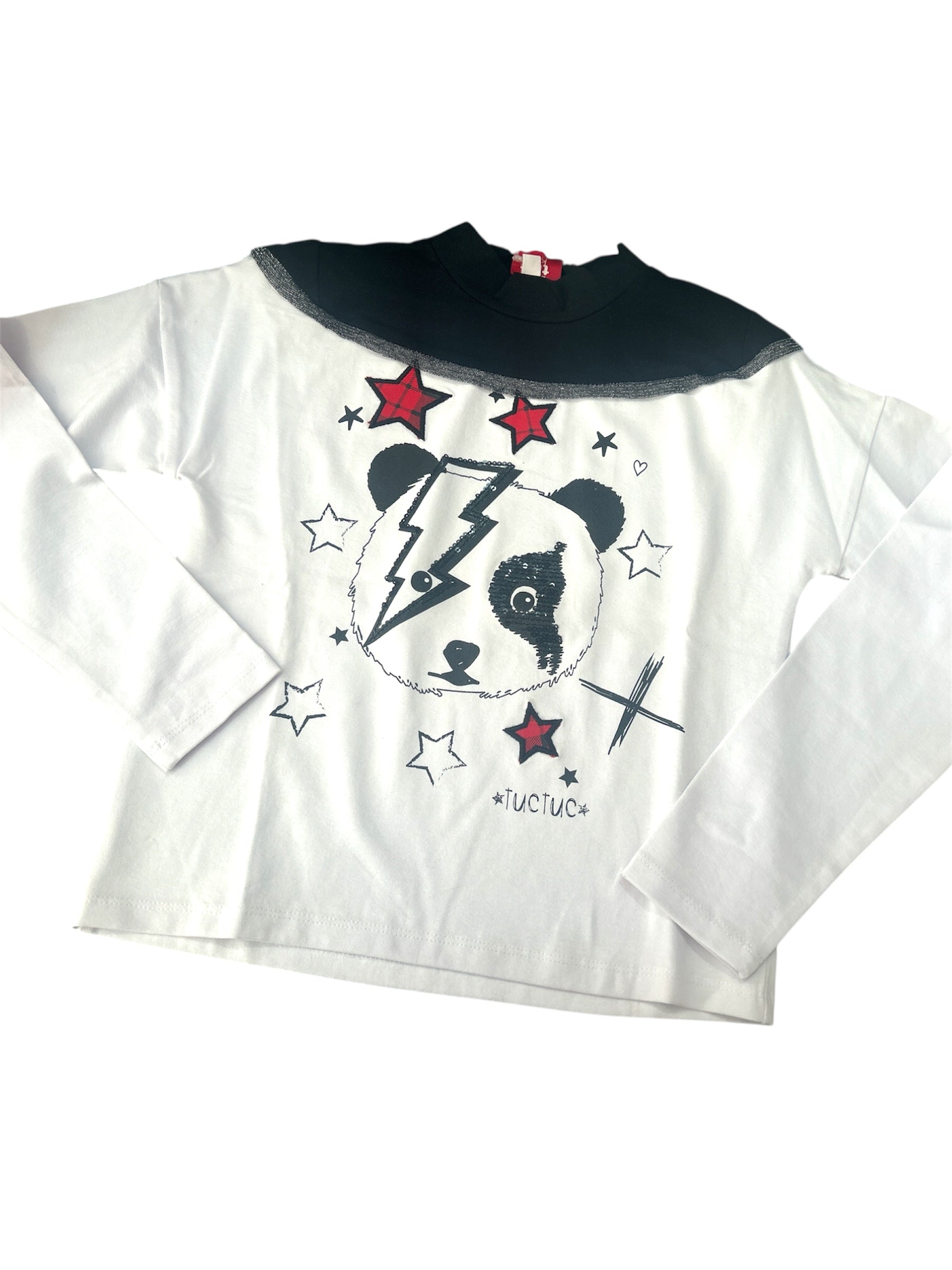 Maglia a collo alto con panda