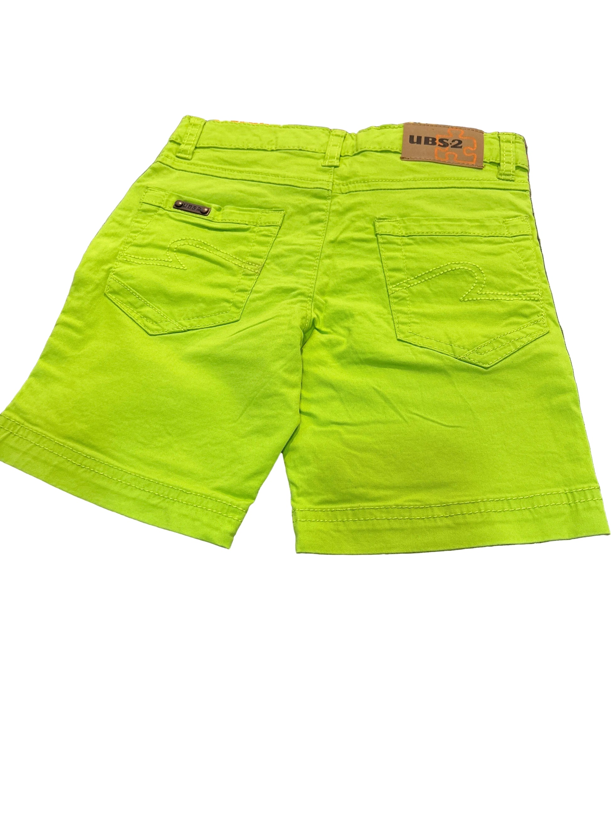Pantaloncino in jeans verde mela