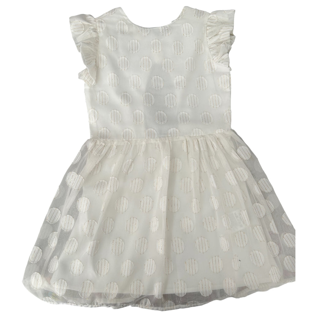 Vestito bianco e dorato pois Ubs.2