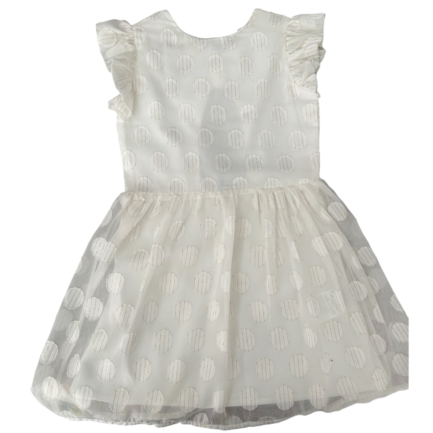 Vestito bianco e dorato pois Ubs.2
