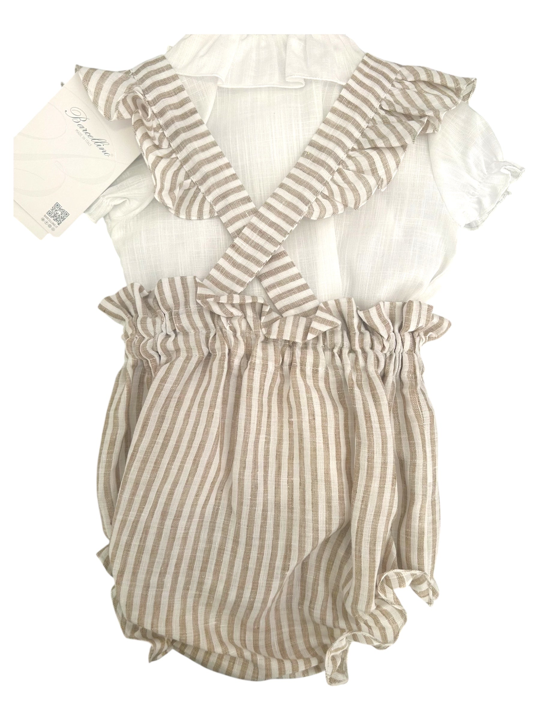 Pagliaccetto bimba beige