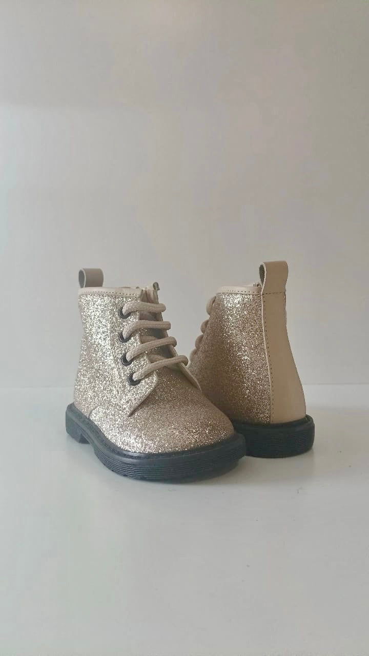 Stivaletto glitter dorato Rossano