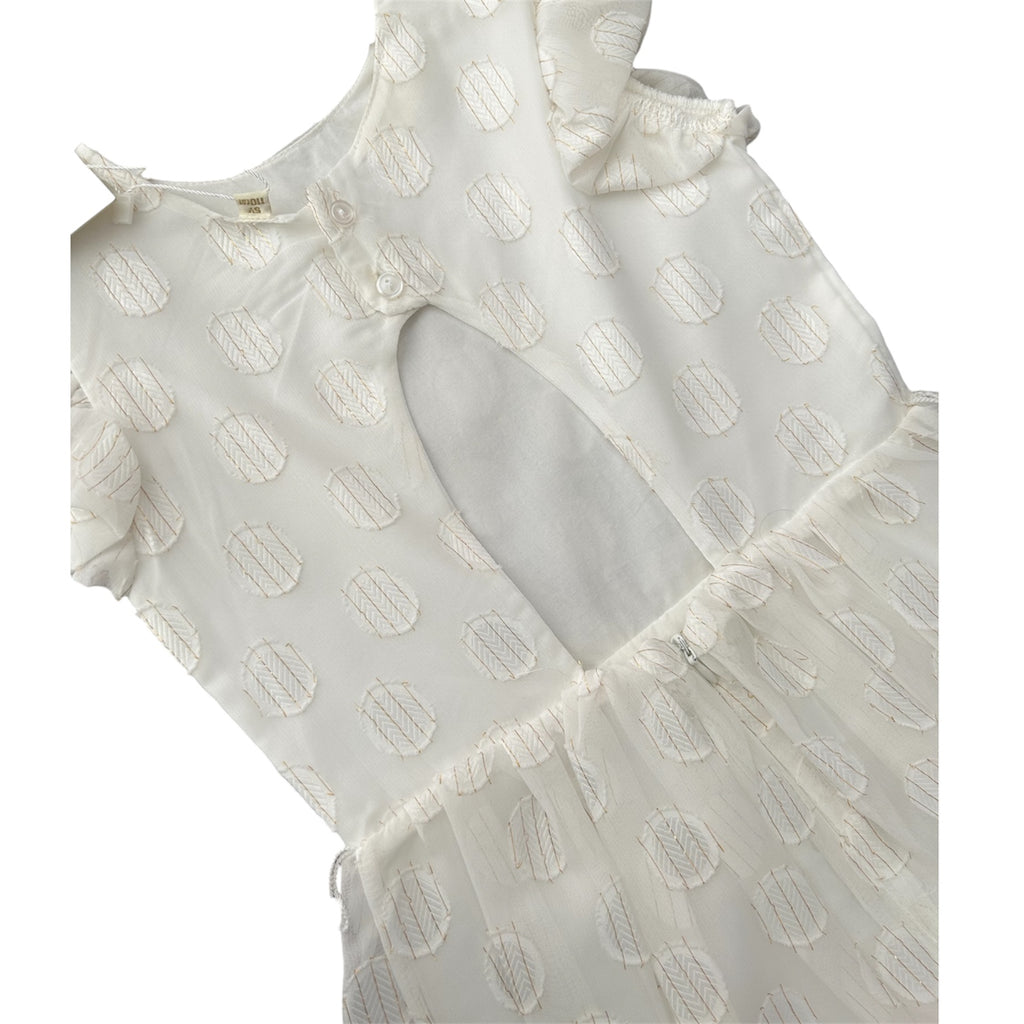 Vestito bianco e dorato pois Ubs.2