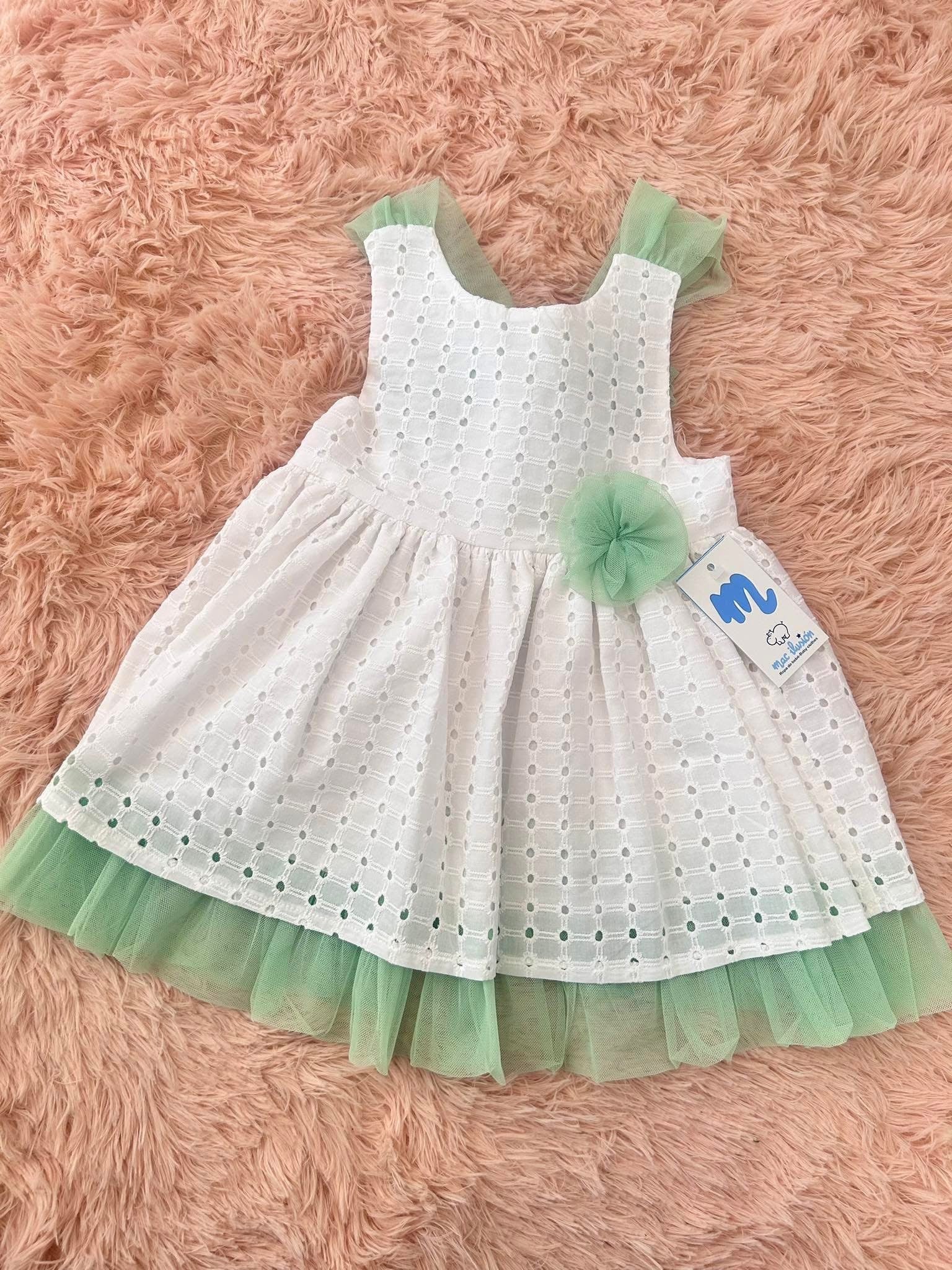 Abito bianco e verde