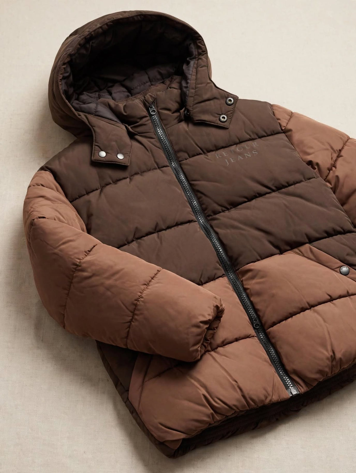 Giubbotto ragazzo cioccolato bicolore-Retour jeans