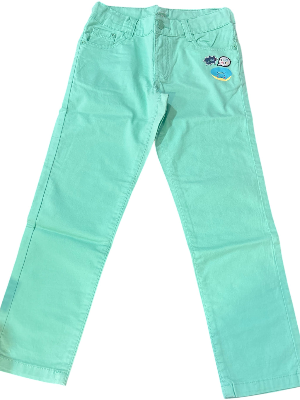 Pantaloni leggeri bimbo verde acqua