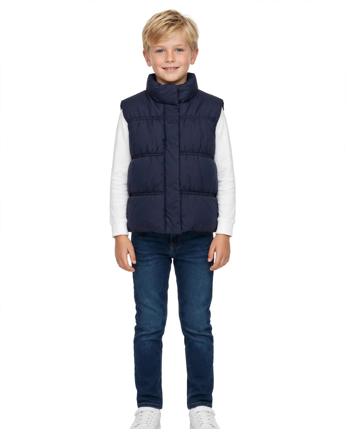 Gilet imbottito per bambino con collo alto nath kids