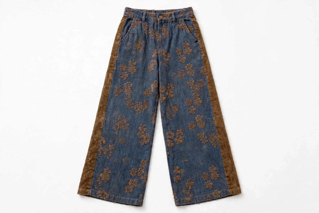 Completo 2 pezzi, Giacca crop + Jeans palazzo da ragazza PhardGirls