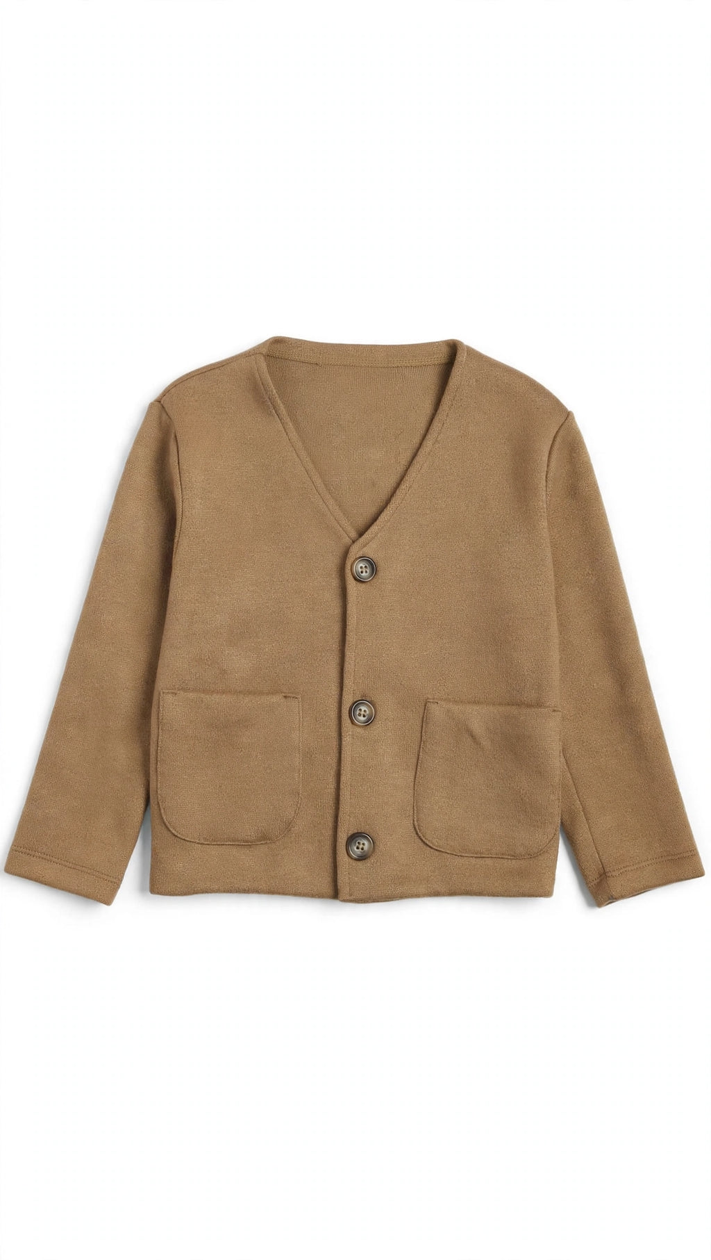 GIACCA CARDIGAN CAMMELLO BAMBINO - 3 BOTTONI - ELEGANTE CERIMONIA MONSURIRE-HANGAR93