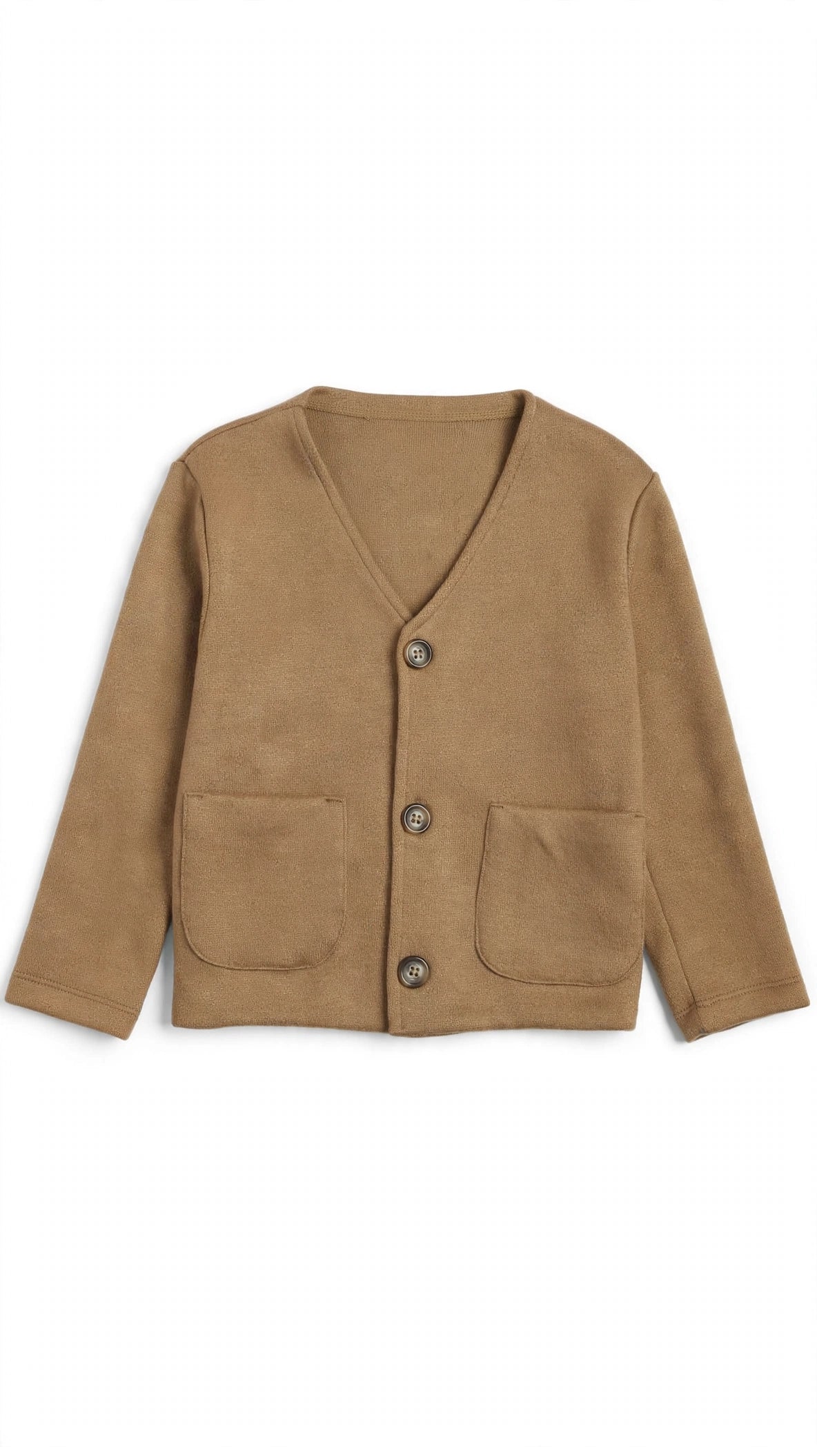 GIACCA CARDIGAN CAMMELLO BAMBINO - 3 BOTTONI - ELEGANTE CERIMONIA MONSURIRE-HANGAR93