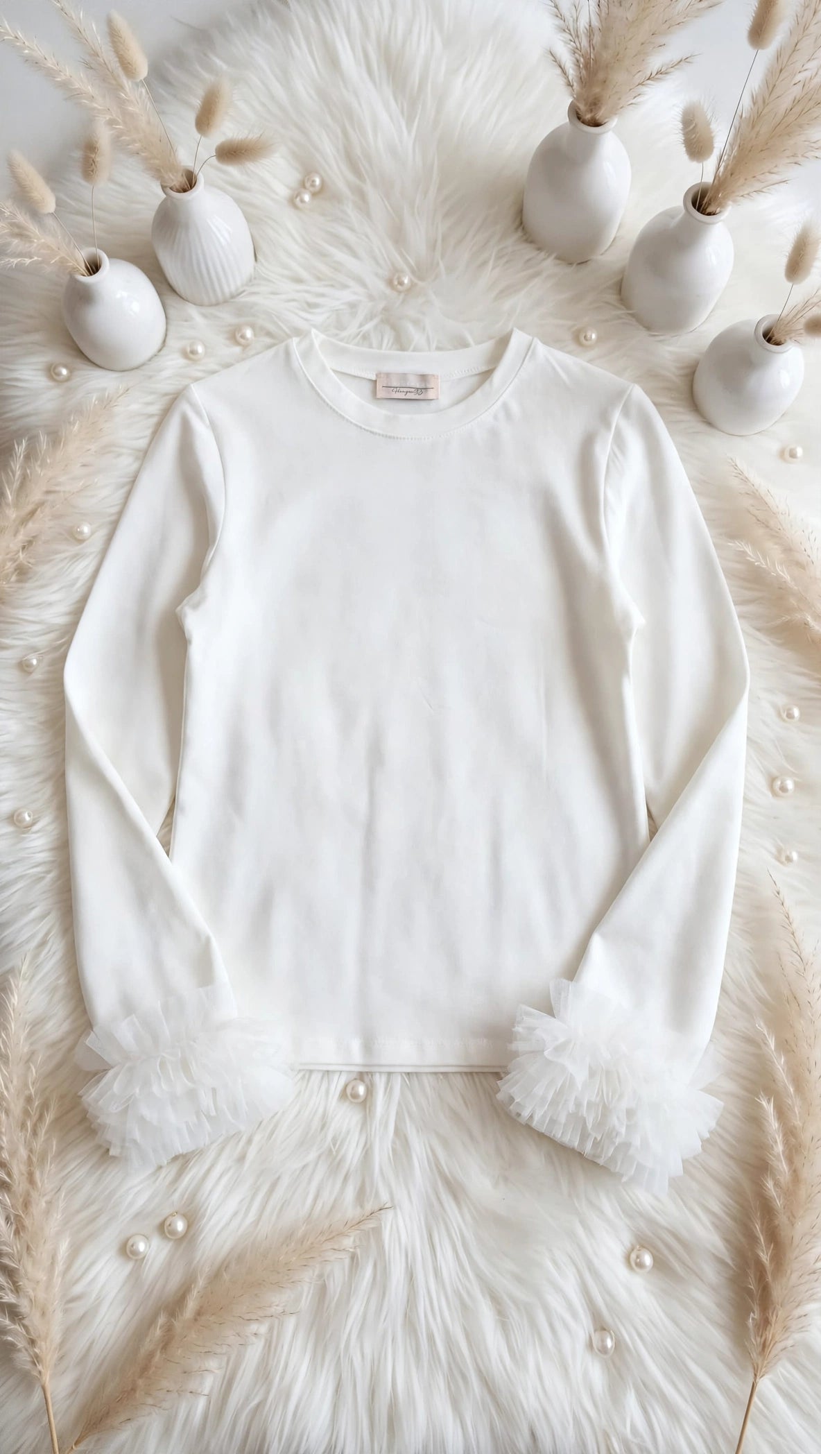 Maglia Panna ragazza con Polsini Tulle MONSURIRE-HANGAR93