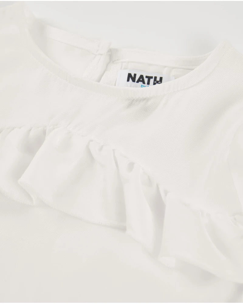 Blusa  con volant frontale per bambina