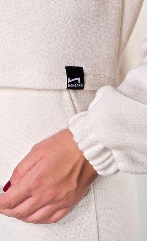 Felpa coordinata di pantalone in lanetta elegante