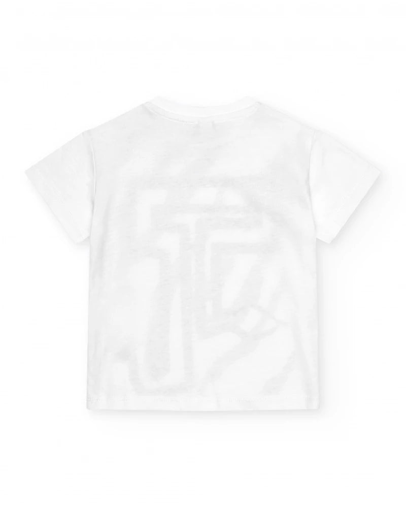 Maglia bimbo bianca logo t