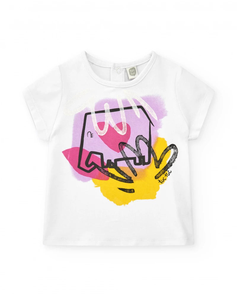 T-shirt per bambina bianca