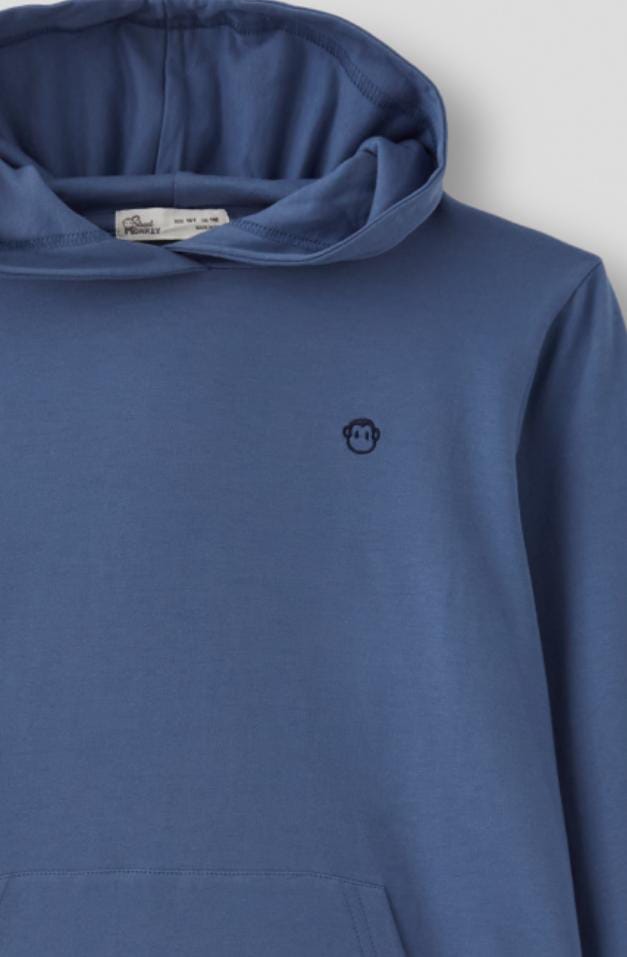 Felpa con cappuccio azzurro