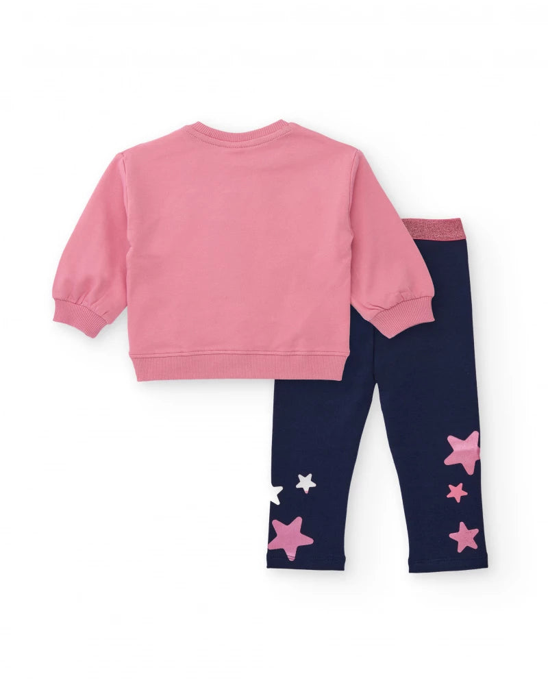 Completo per bambina rosa con stella
