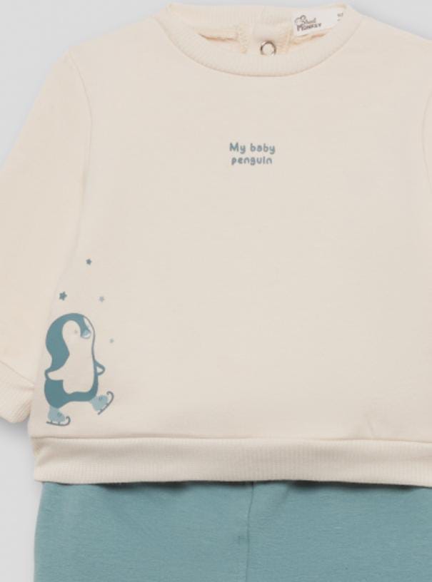 Set 2 pezzi bimbo verde eucalipto