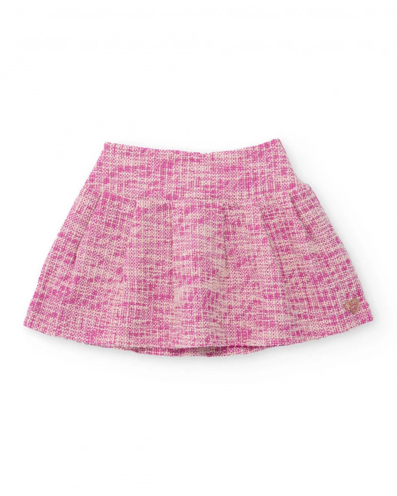 Gonna per bambina in rosa con design svasato.