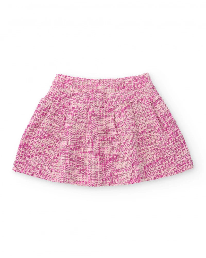 Gonna per bambina in rosa con design svasato.