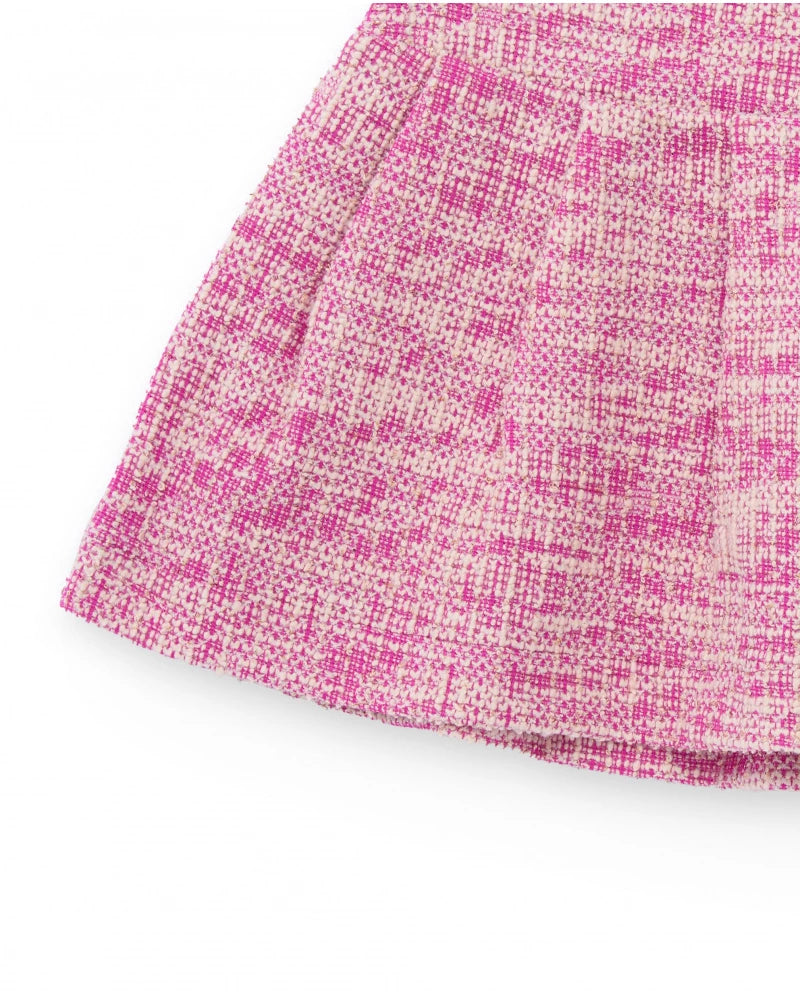 Gonna per bambina in rosa con design svasato.