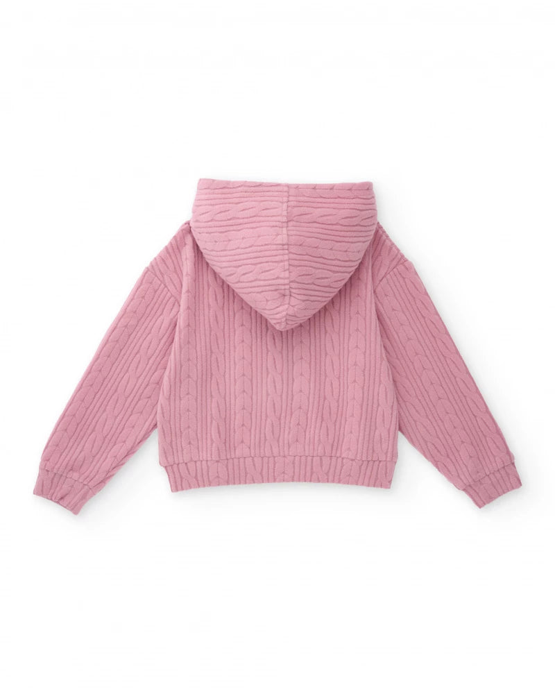 Completo rosa velluto ragazza