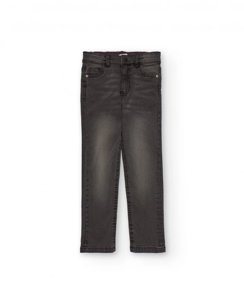 Jeans per bambino color nero slavato