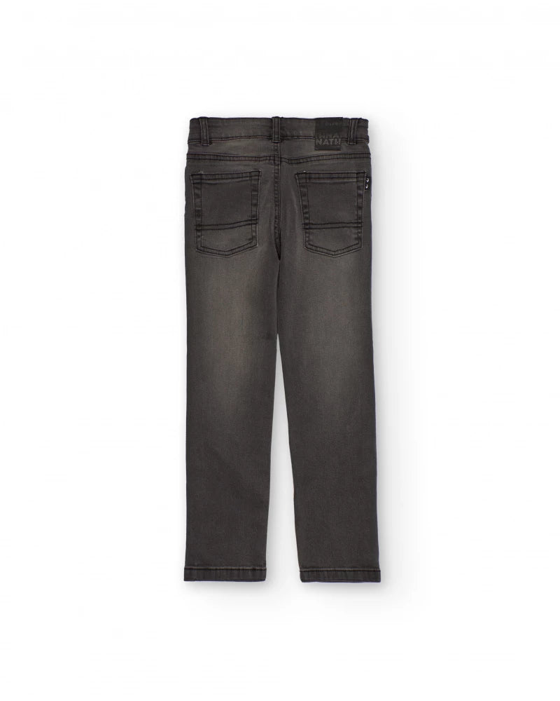 Jeans per bambino color nero slavato