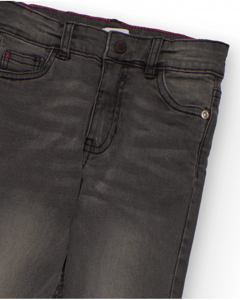 Jeans per bambino color nero slavato