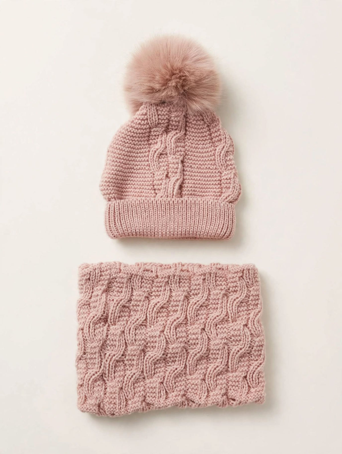 Set Cappello e Scaldacollo Neonata con Pom Pom - Mac Ilusión - Made in Spain