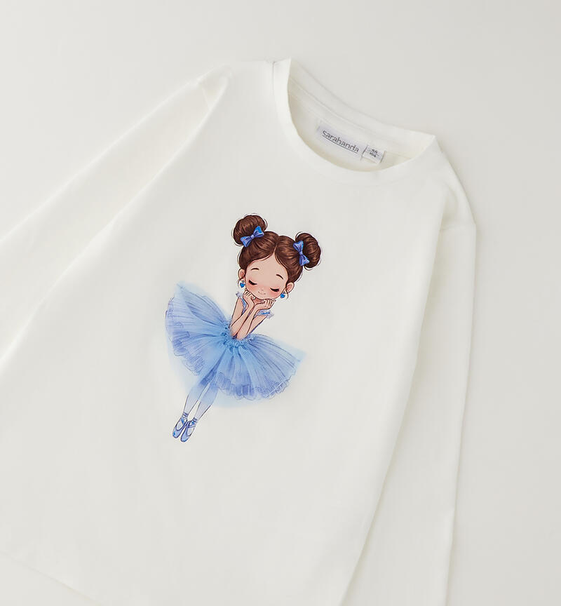 Maglia da bambina girocollo sarabanda