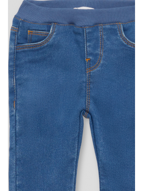 pantaloni in denim morbido con elastico in vita