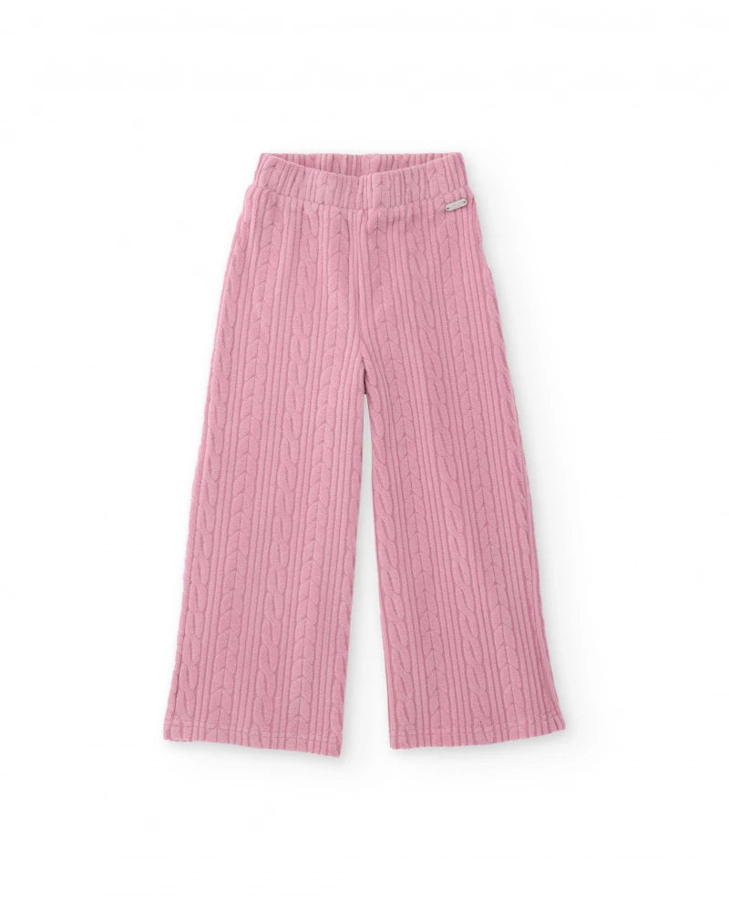 Completo rosa velluto ragazza