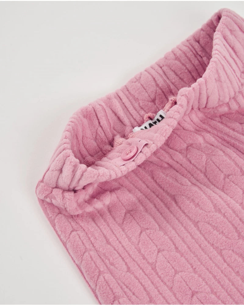 Completo rosa velluto ragazza