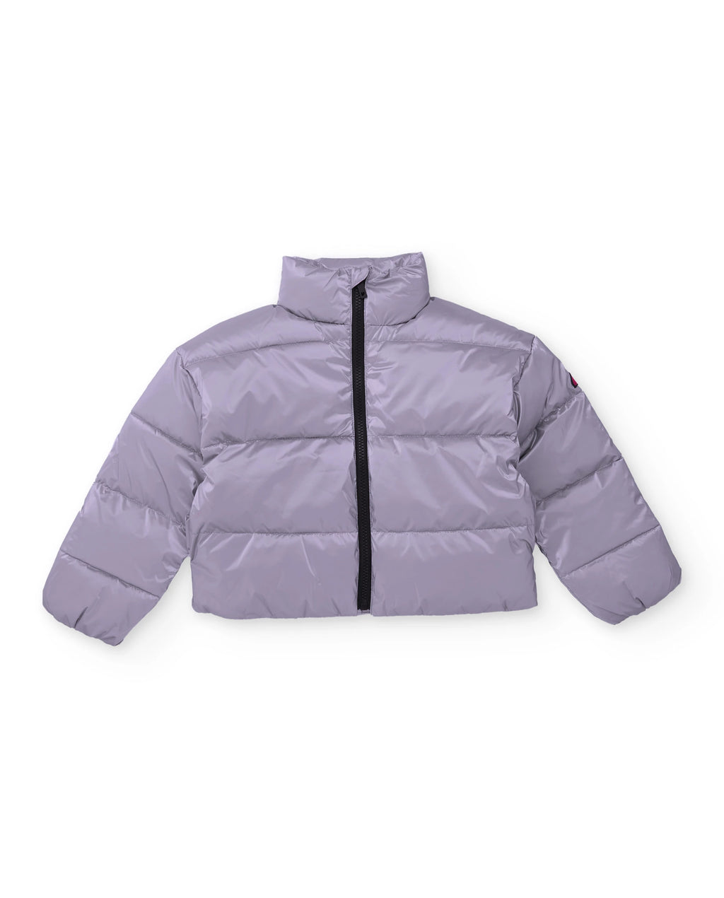 Piumino da bambina color LILLA con chiusura frontale a zip