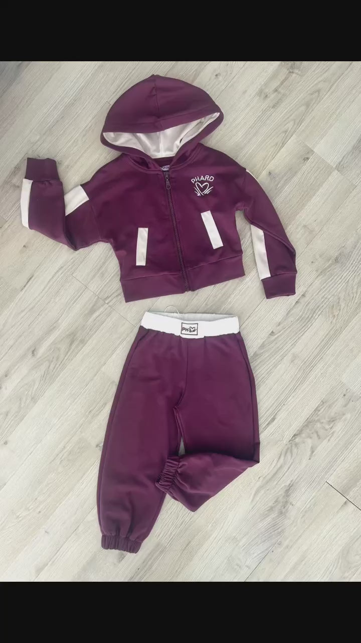 Tuta felpata Borgogna