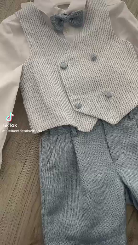 Completo elegante in  azzurro Barcellino