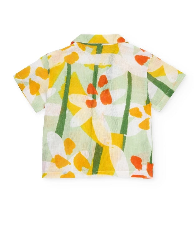 Camicia da bambino in tessuto e tessuto traspirante