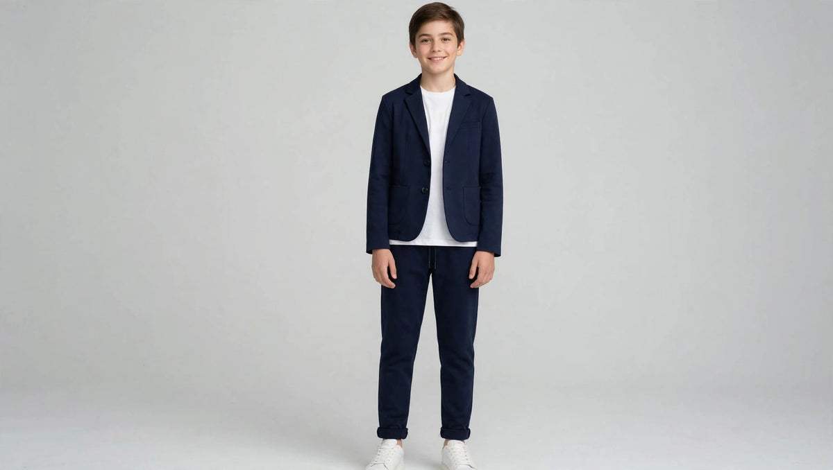 COMPLETO CERIMONIA RAGAZZO - Blazer + Pantalone - Blu Navy