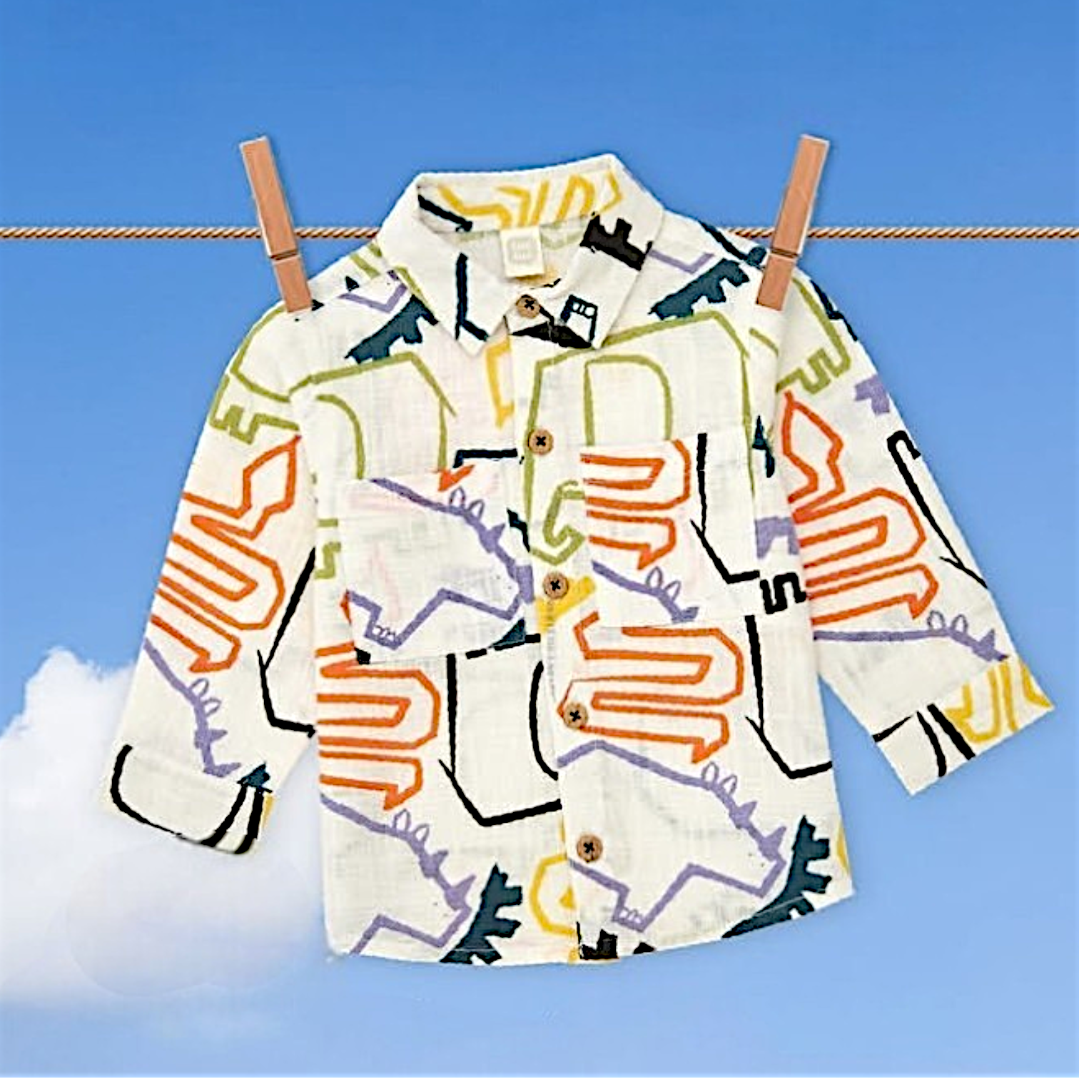 camicia in cotone da bambino
