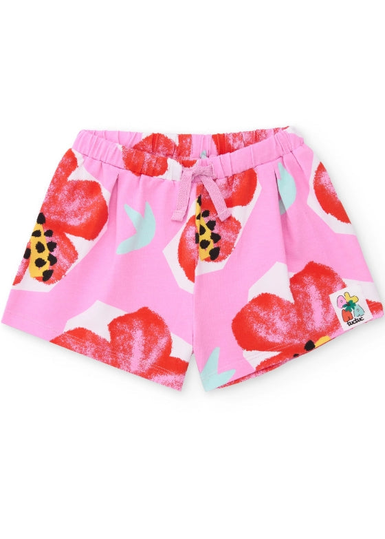 Completo da bambina in maglia con motivo floreale