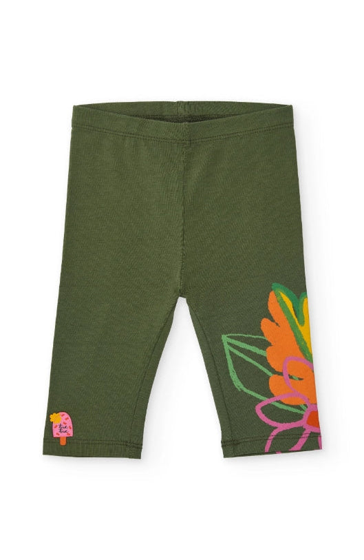 Completo da bambina in maglia con stampa colorata