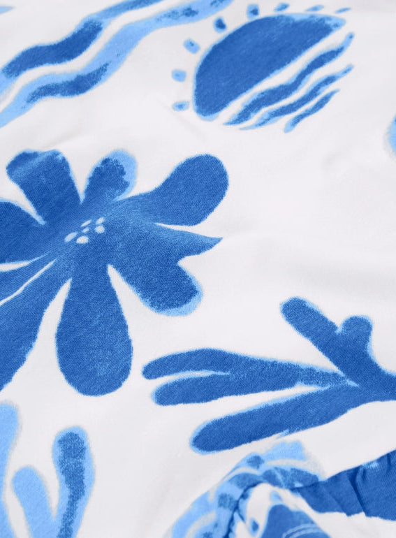 Vestito da bambina azzurro conchiglie ,tuc tuc