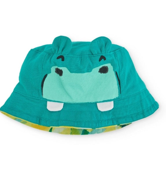 Cappellino da bambino in maglia con design reversibile