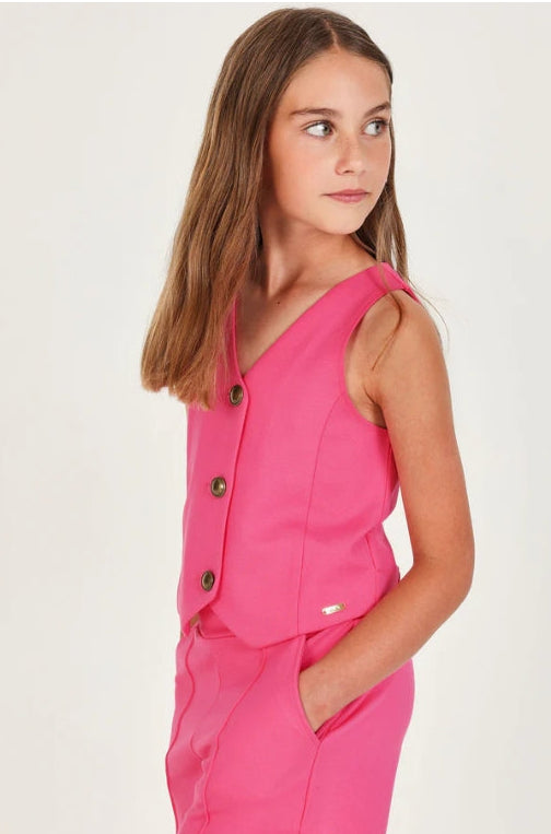 Gilet da bambina in maglia con bottoni metallici,Nath kids