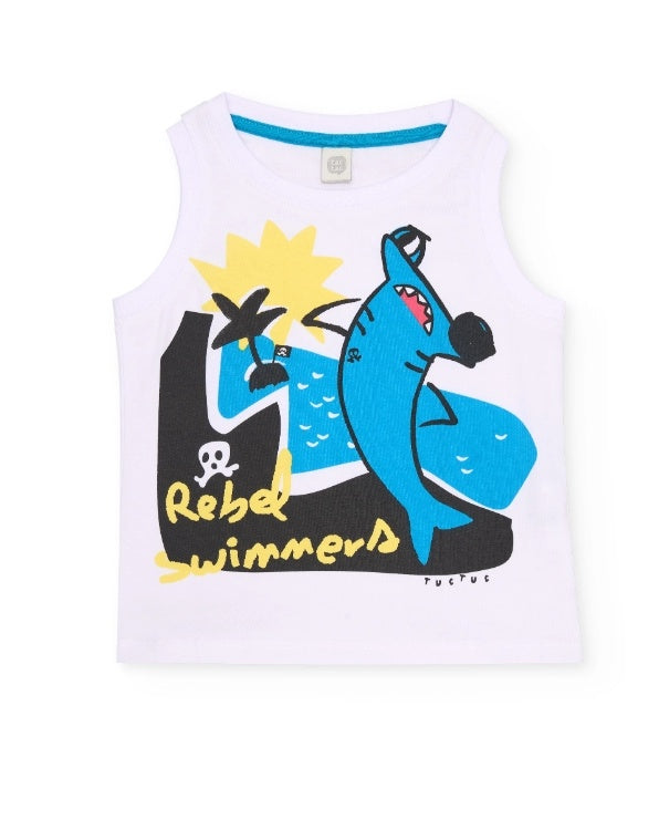 Canottiera in maglia da bambino con spalline